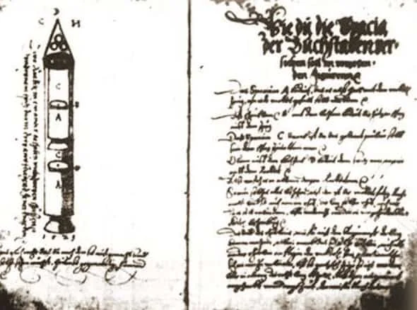 O manuscrito de 500 anos que descreve foguetes espaciais e viagem à Lua