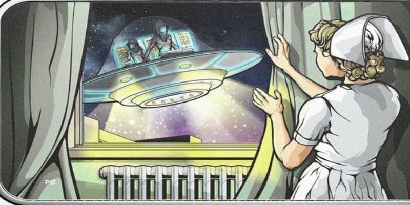 Representação do momento do avistamento.