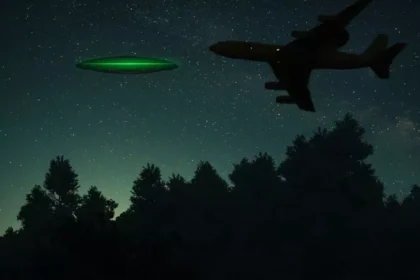 O relatório, anexado no último dia 22, descreve um encontro próximo de uma aeronave com um "gigantesco OVNI verde brilhante em forma de charuto", que tinha o tamanho de um 747. O piloto, que optou por permanecer anônimo, descreve o incidente e menciona que o copiloto, que fez o relatório, foi "grounded" (suspenso).