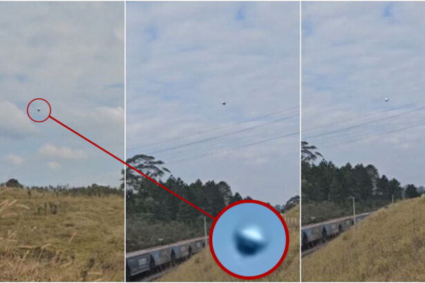 Without Noticing, Digital Influencer Captures Low-Flying Metallic Sphere in Brazil