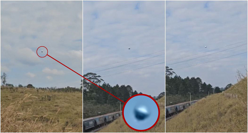 Without Noticing, Digital Influencer Captures Low-Flying Metallic Sphere in Brazil