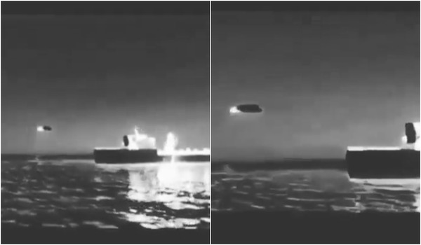 The incident reportedly occurred off the coast of California in 2019 and shows a US Navy ship firing at a UFO.