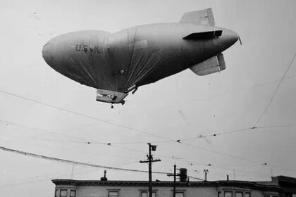 In 1942, the U.S. Navy’s L-8 airship returned from a patrol with no one on board. The crew had vanished. Discovered in perfect condition, with all emergency equipment untouched, the fate of its crew remains an unsolved mystery.