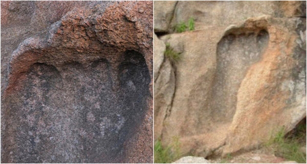 In the town of Mpuluzi, South Africa, there is a mysterious impression on rock of a giant footprint, known as “The Footprint of God.”