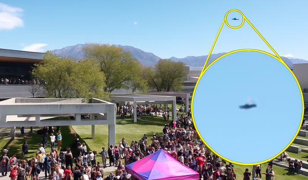 Was any unidentified unmanned aerial system present during the assassination of the conservative activist?