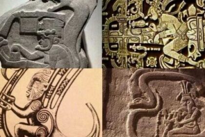 Various cultures share similar representations of their flying gods, which some interpret as ancient evidence of astronauts in the past.