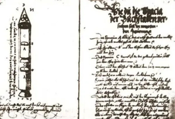 There is a 500-year-old manuscript that describes 3-stage rockets and travel to the Moon in an exotic machine: the Sibiu Manuscript.