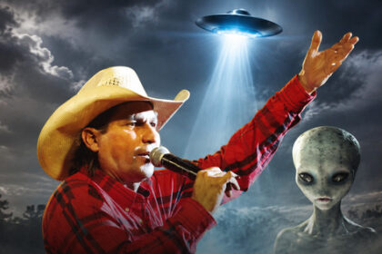 Pouca gente sabe, mas aquele que foi o mais famoso locutor de rodeios do Brasil passou por uma marcante experiência de abdução. Em 2008, diante dos olhos atônitos de sua esposa, teria sido tragado para o interior de uma nave, onde afirmou ter sido submetido a experimentos e "chipado" por seres alienígenas.